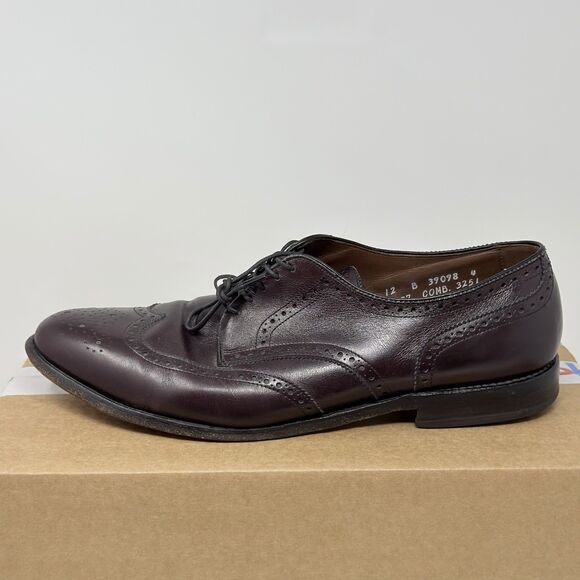 Vintage Allen Edmonds Concord Wingtip Oxford 12 B Burgundy Brogue 5177 USA main image 14